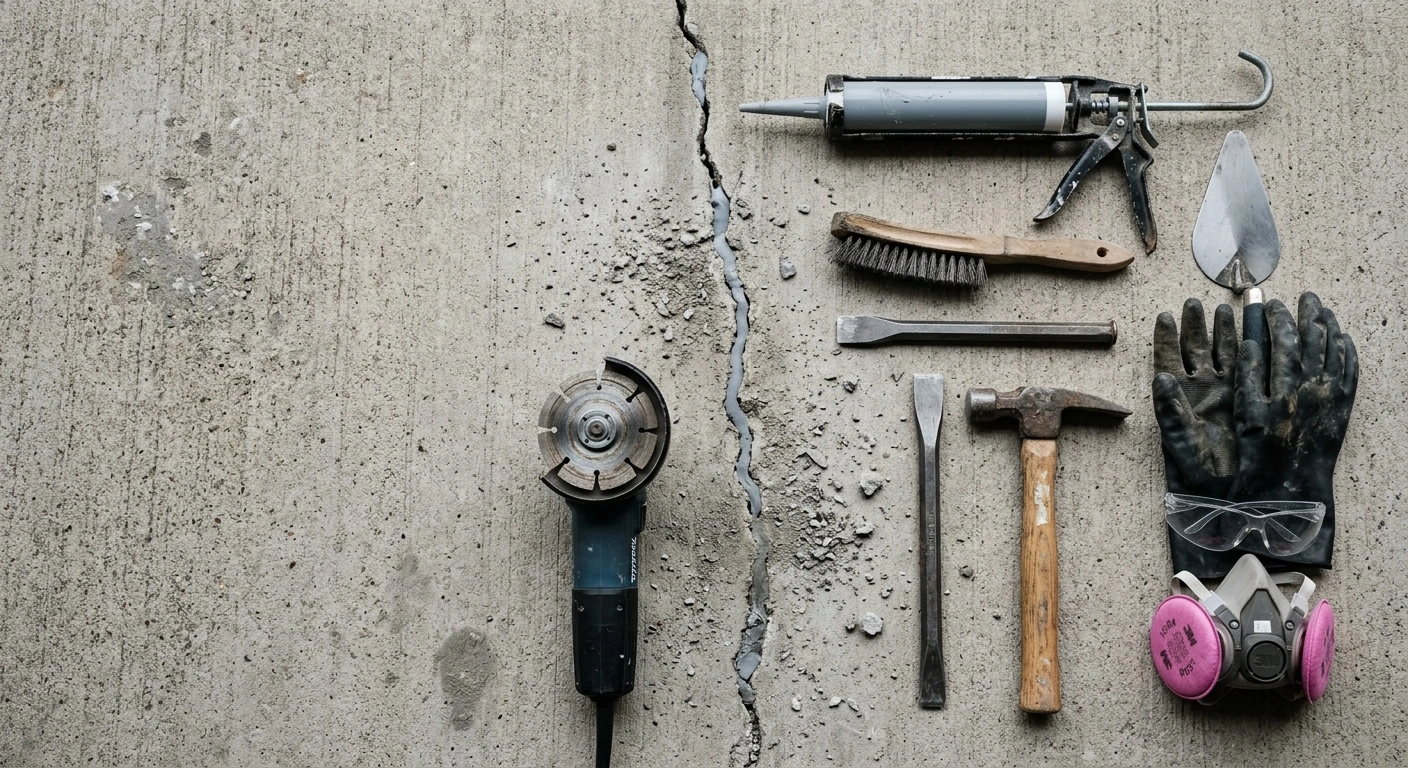 concrete crack repair tools
